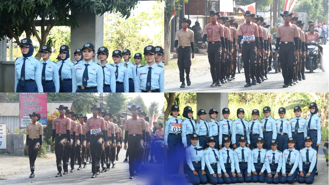 PASKIBRAKAN SMKN 1 REJOTANGAN RAIH JUARA HARAPAN 1 LOMBA GERAK JALAN